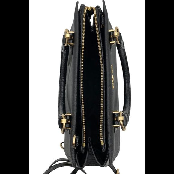 Michael Kors Marilyn Medium Saffiano Leather Satchel Black - Picture 3 of 3